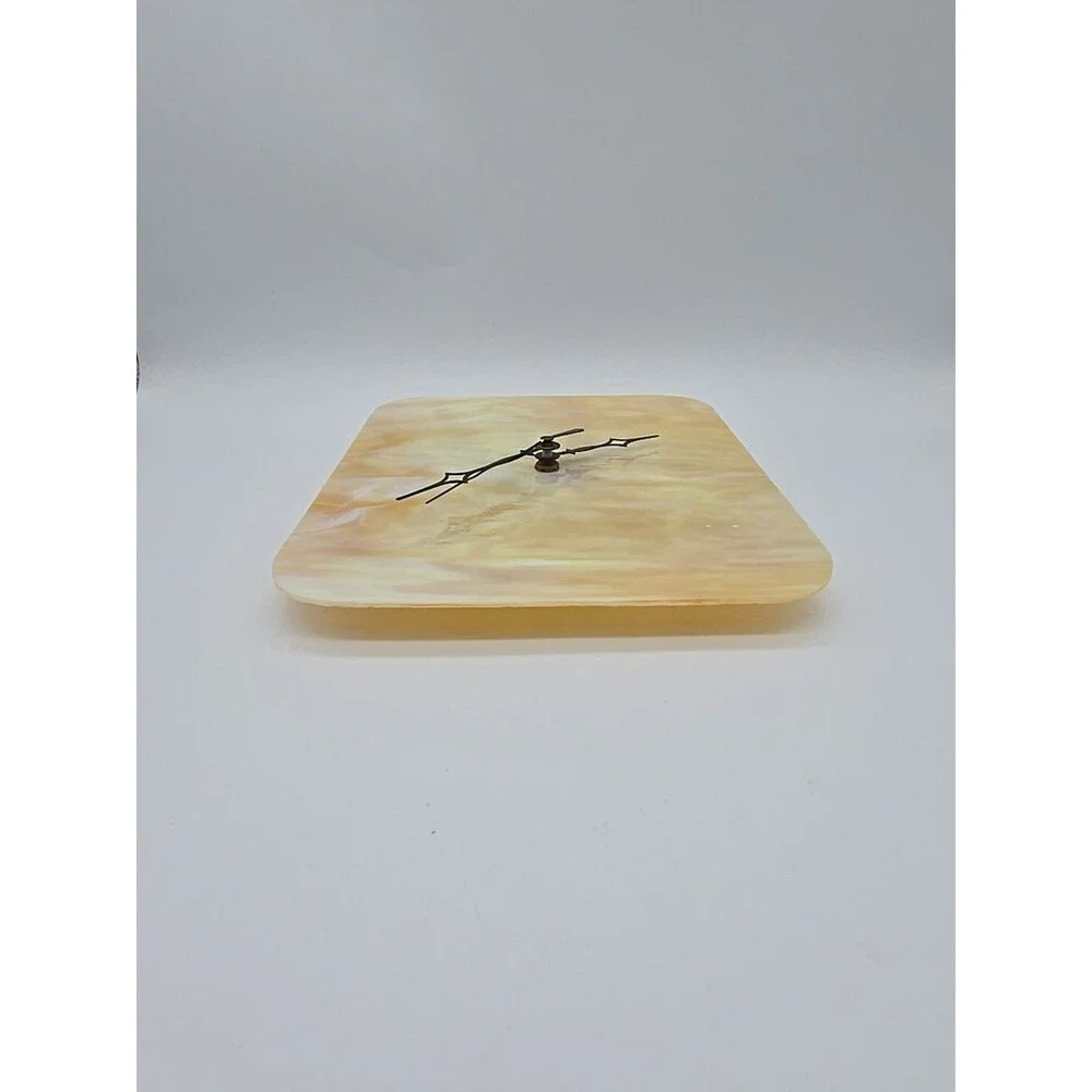 Irridescent Stained Glass Handmade Wall Clock